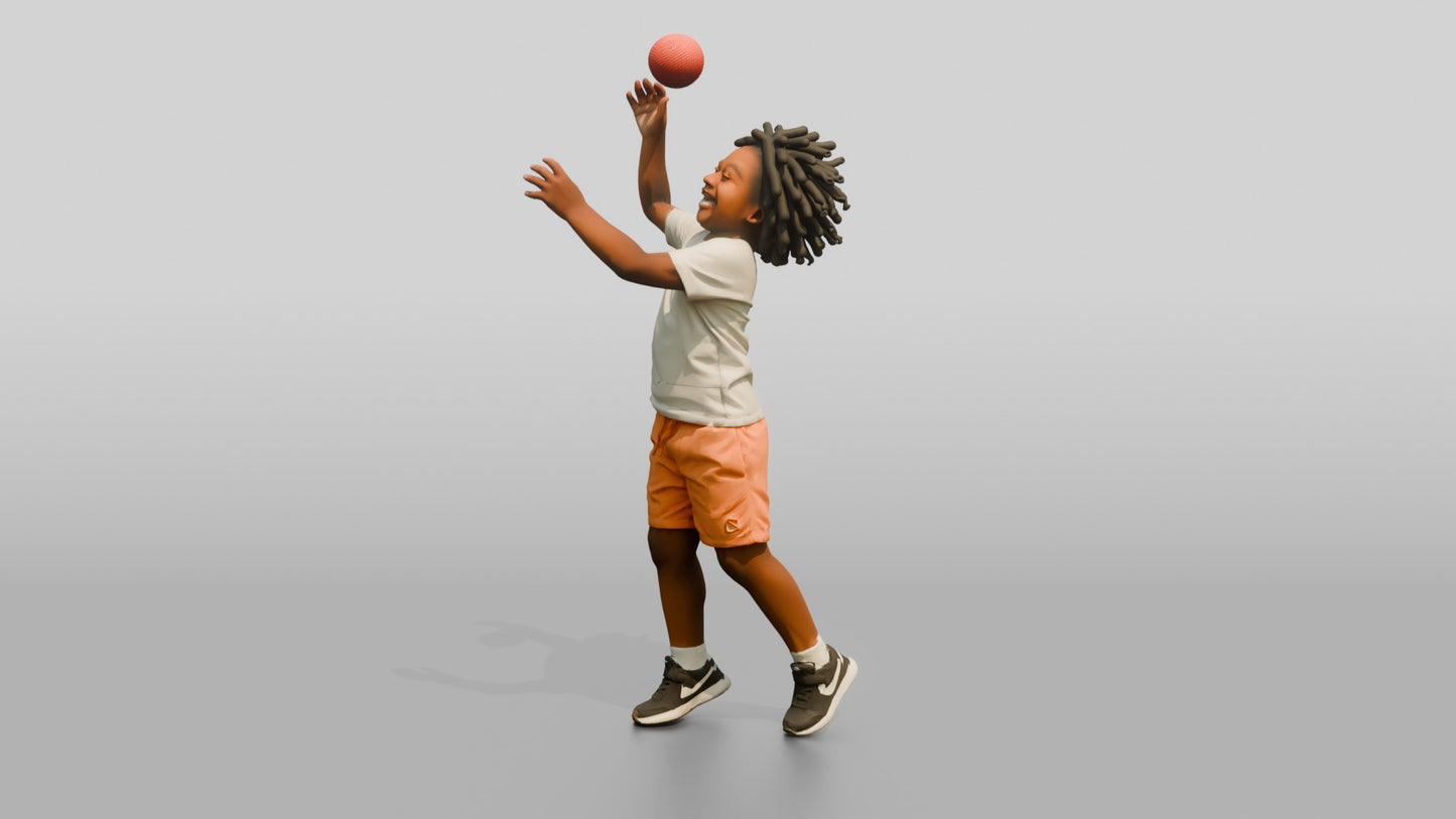 Stocky Maltese Boy Tossing a Red Ball in the Air