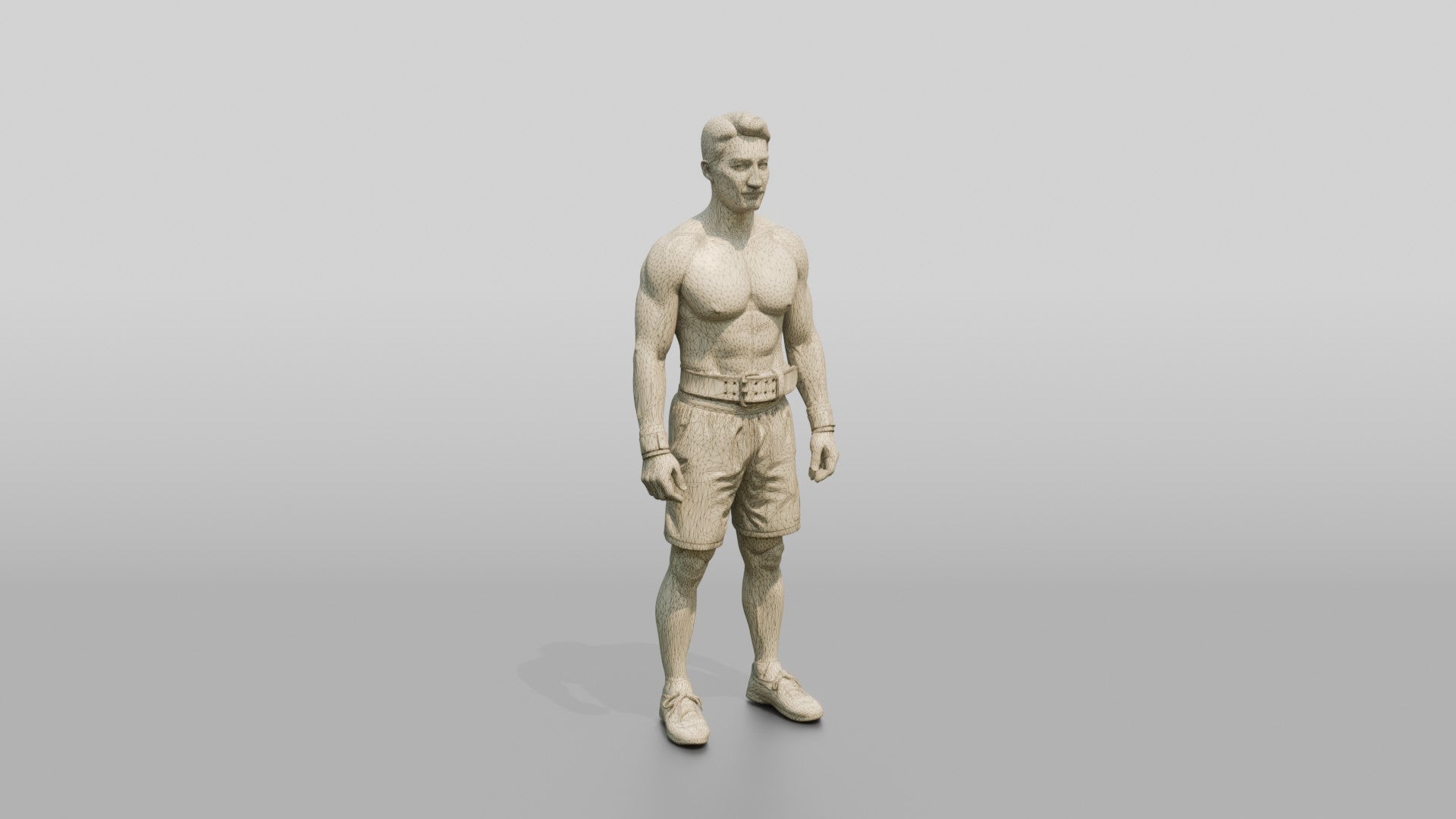 Man with Wrist Wraps and Chalk