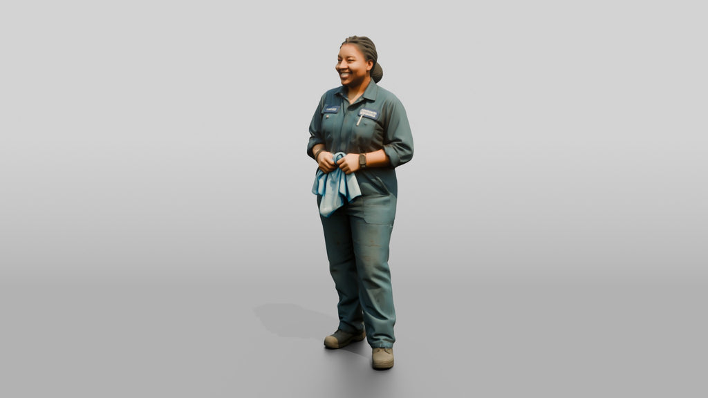 Mechanic Holding a Shop Towel