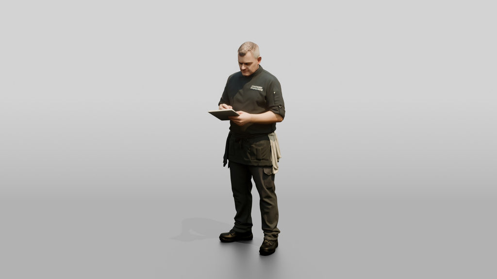 Head Chef Writing on a Clipboard