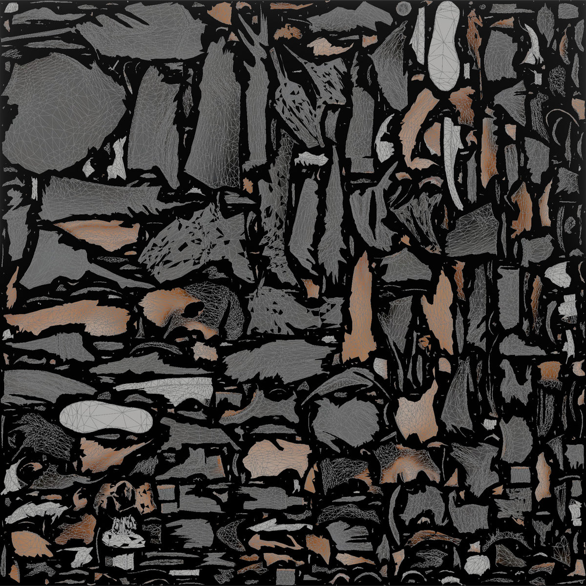 Fitness Influencer Man Standing Tall, Chin Up, Confident Expression - UV layout, base color map