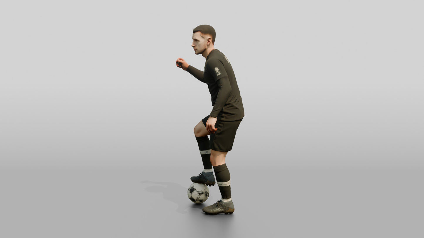Soccer Player Trapping Ball Under Sole