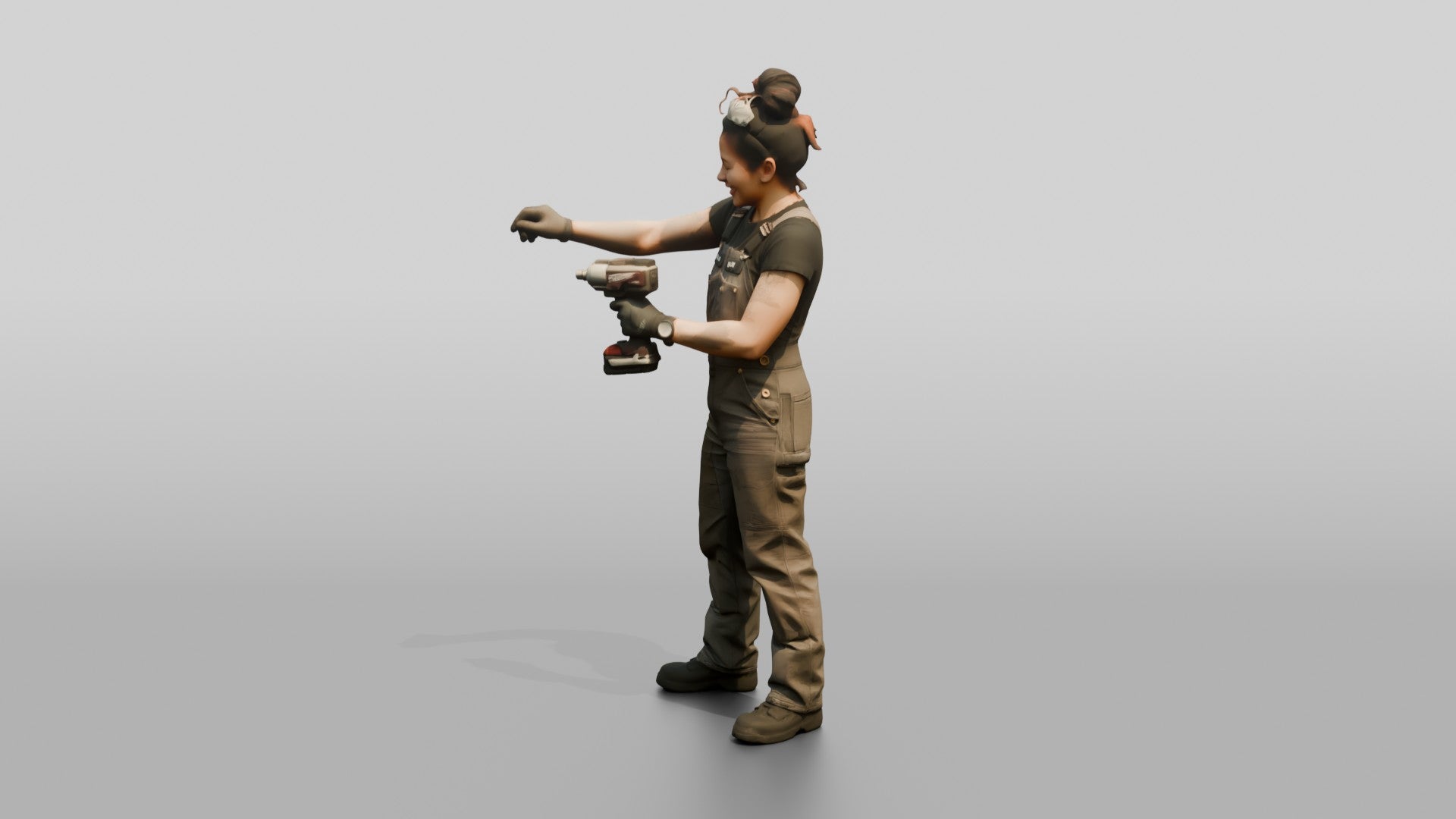 Mechanic Using an Impact Wrench