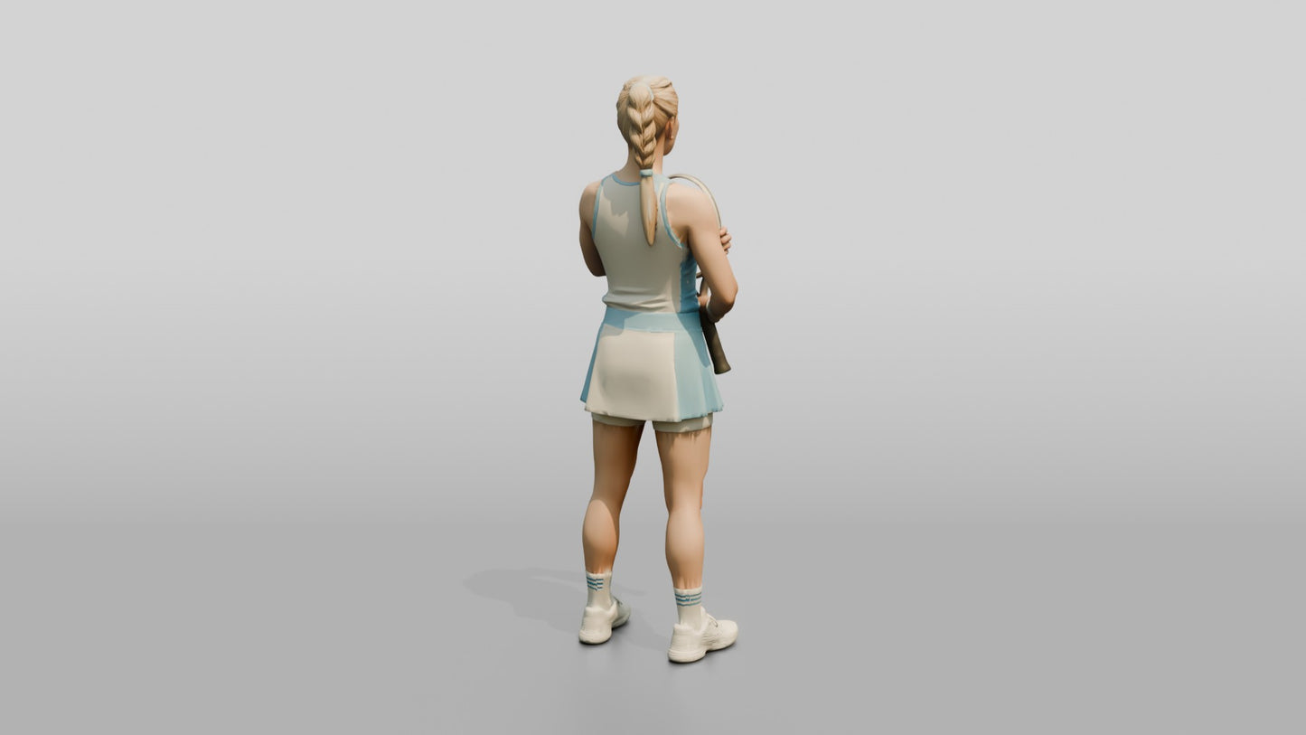 Female Tennis Player in a Calm Pre-Match Moment