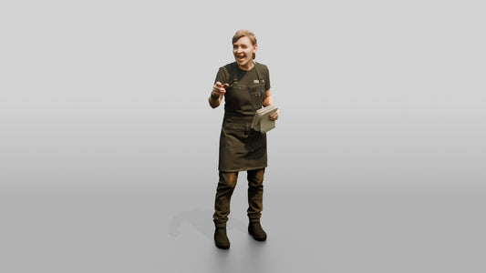 Expeditor Calling Ticket Orders - 3D character model, view 1