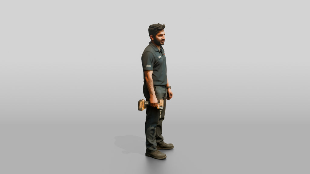 Mechanic Holding an Impact Driver