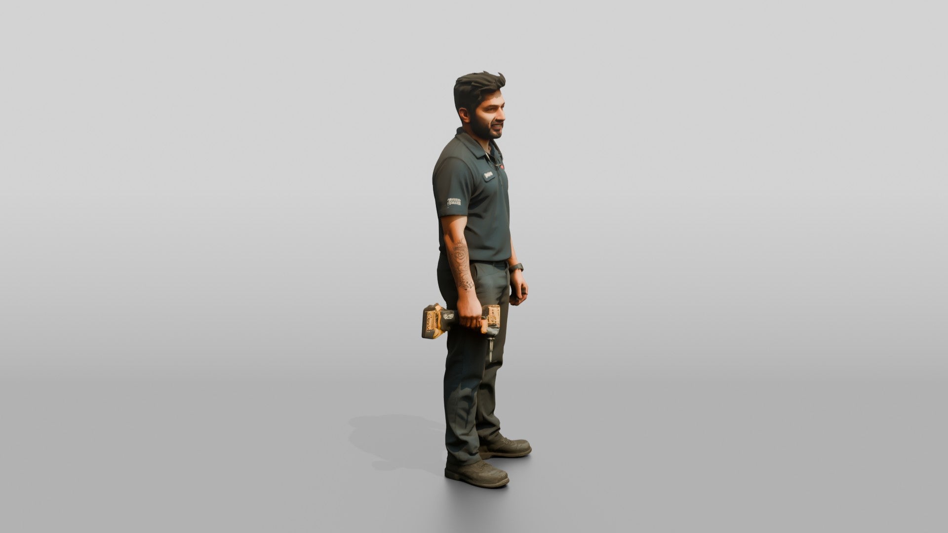 Mechanic Holding an Impact Driver