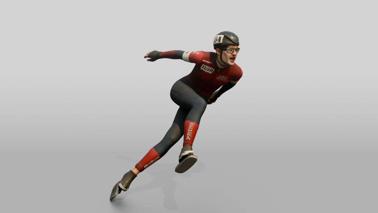 Norwegian Man Speed Skating