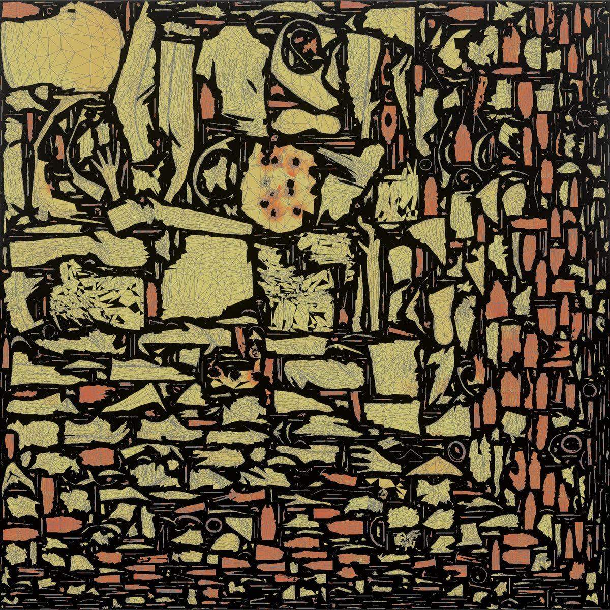 Cocktail Server Woman Balancing A Tray Of Champagne Glasses - UV layout, metallic roughness map