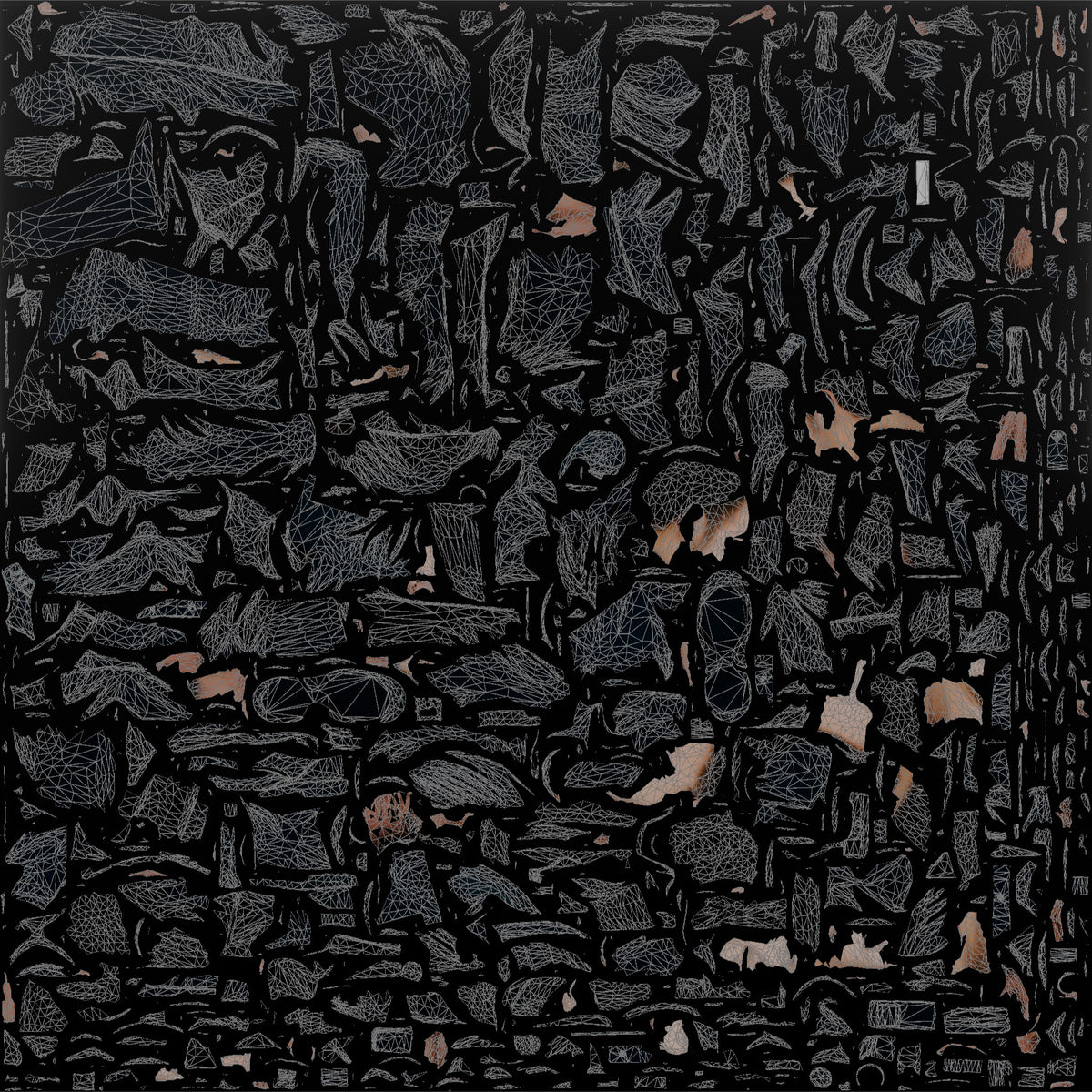 Door Staff Man Standing With Feet Apart, Arms Behind Back - UV layout, base color map
