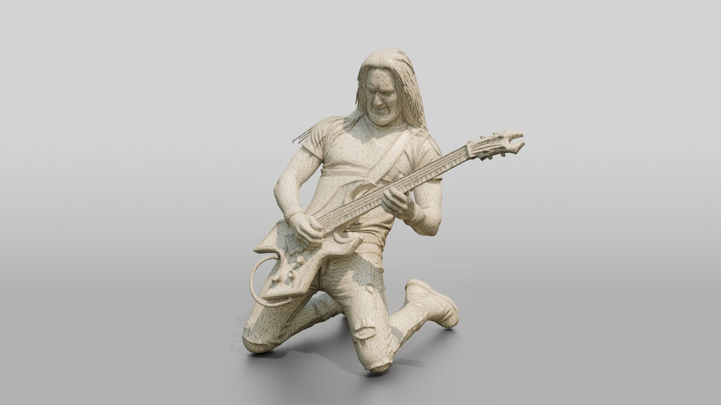 Heavy Metal Guitarist Knee-Slide Solo