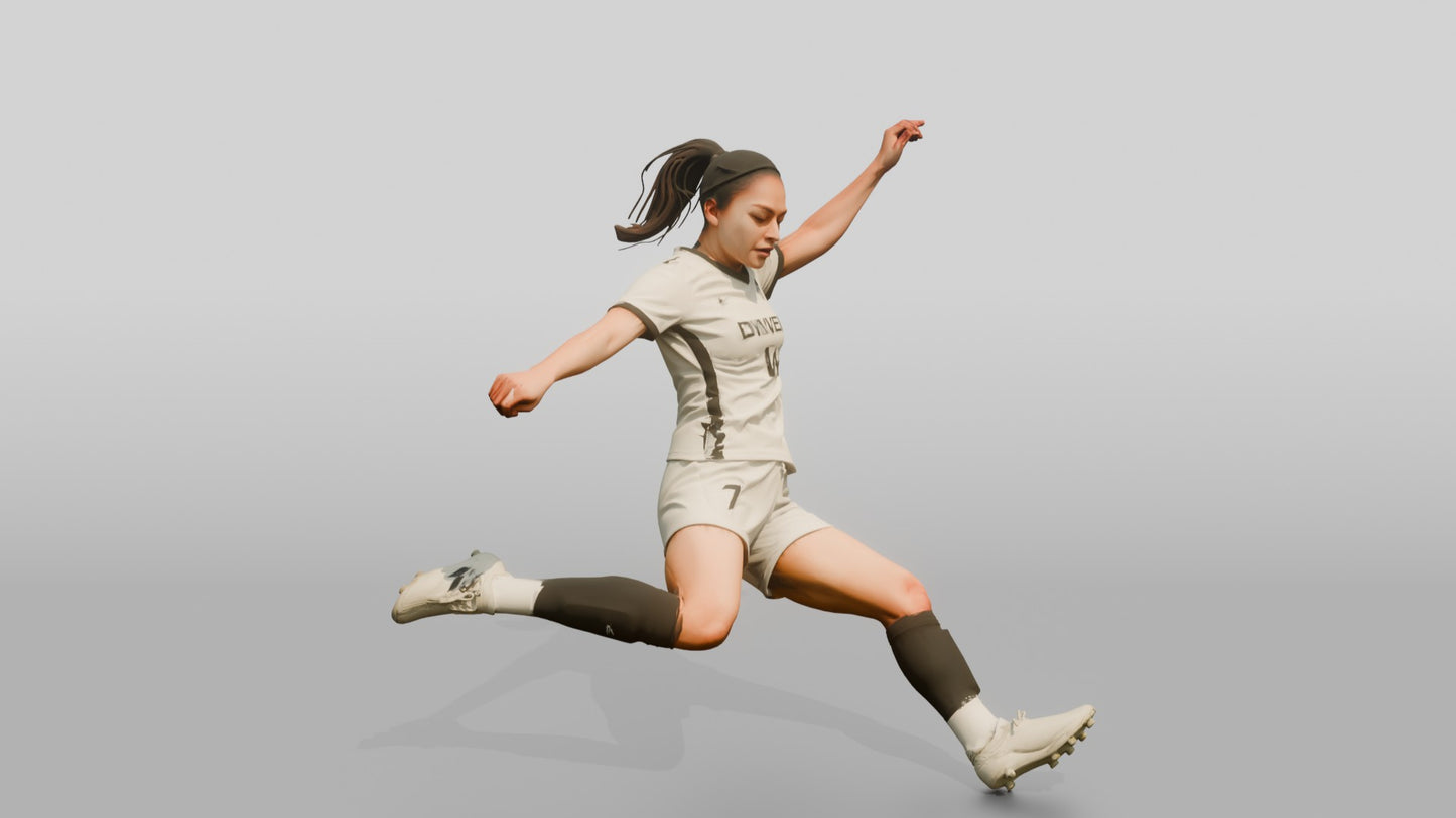 Soccer Player Clearance Kick