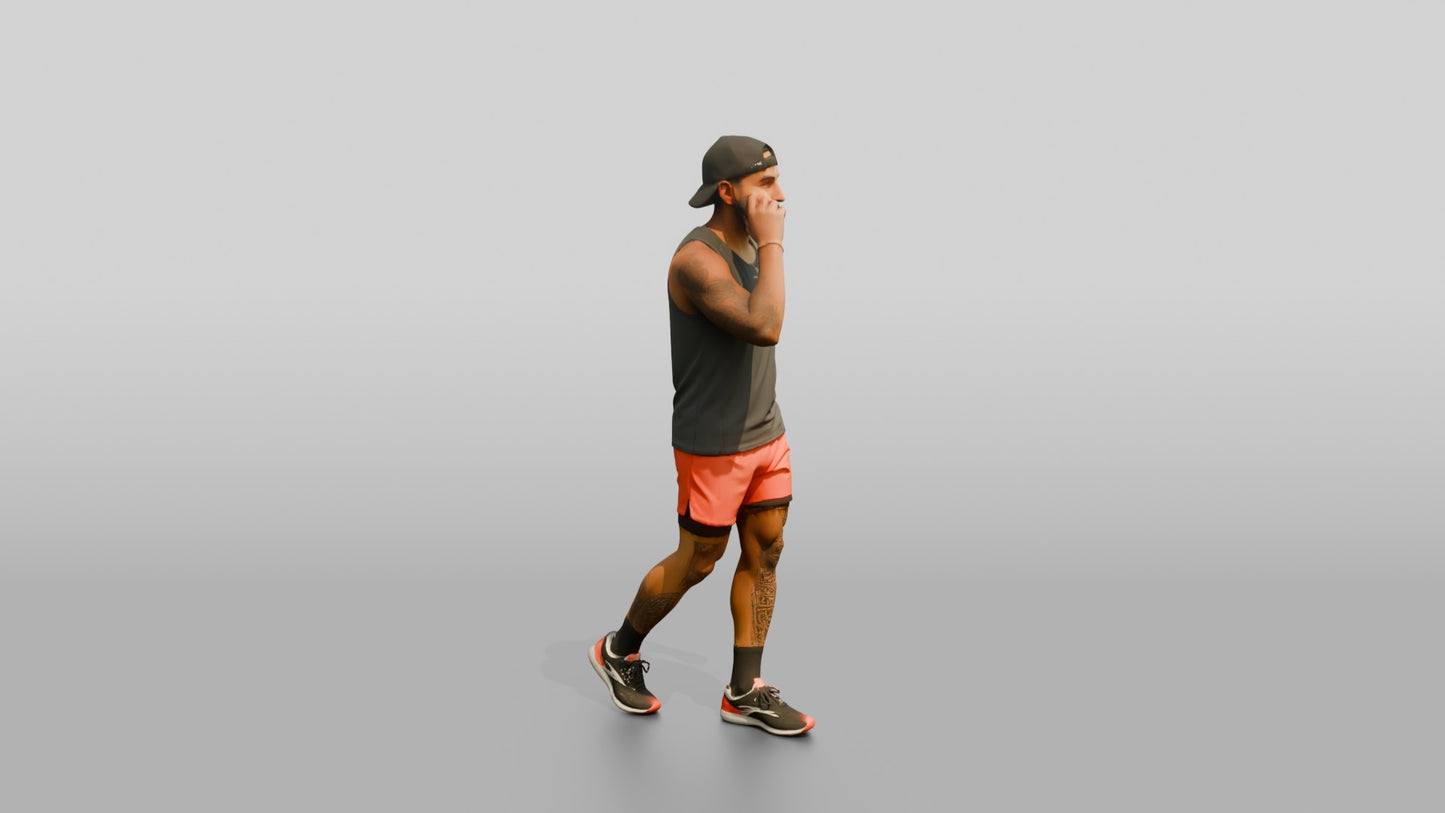 Latino Man in Performance Athletic Wear