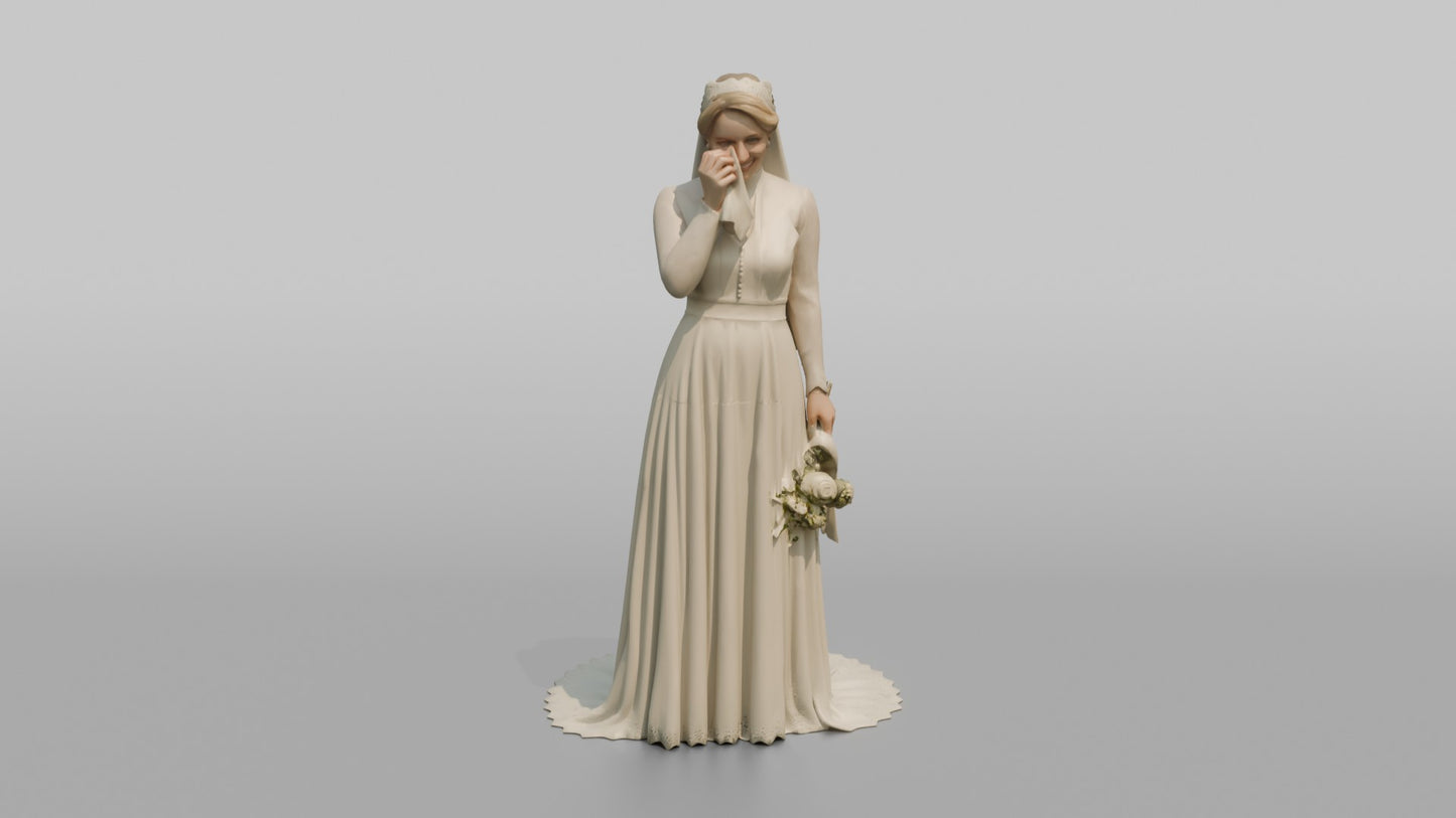 Bride Wiping Away a Happy Tear