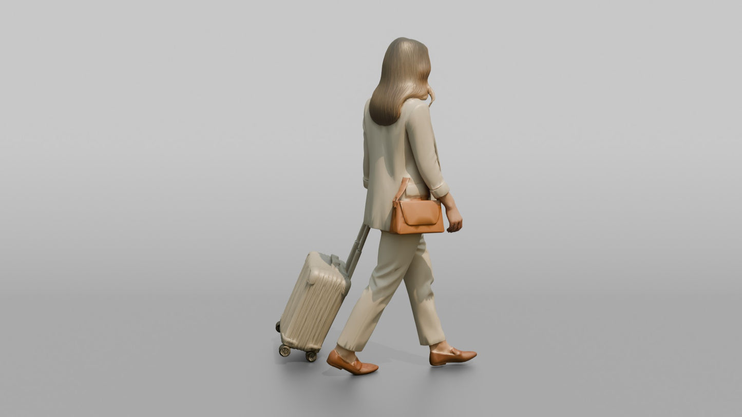 Vacationer Wearing Chic White Linen Suit Rolled Up