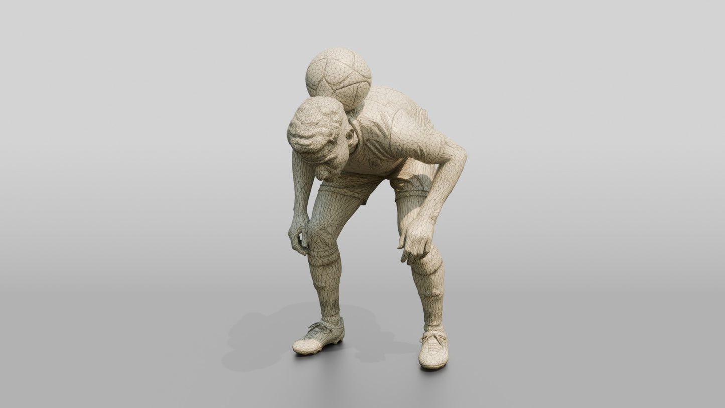 Soccer Player Balancing Ball on Neck
