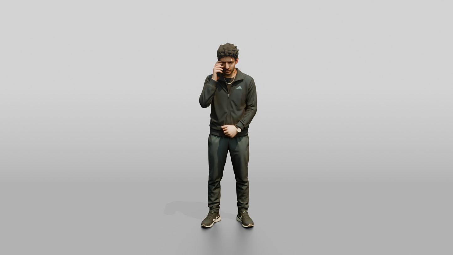 Middle Eastern Male On The Phone