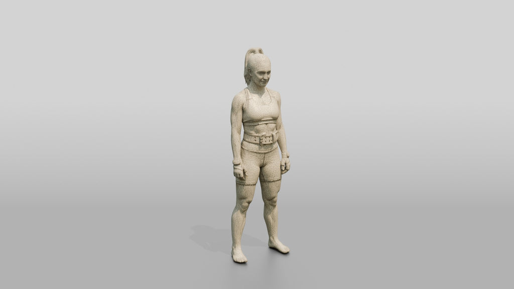 Woman Standing with Lifting Belt