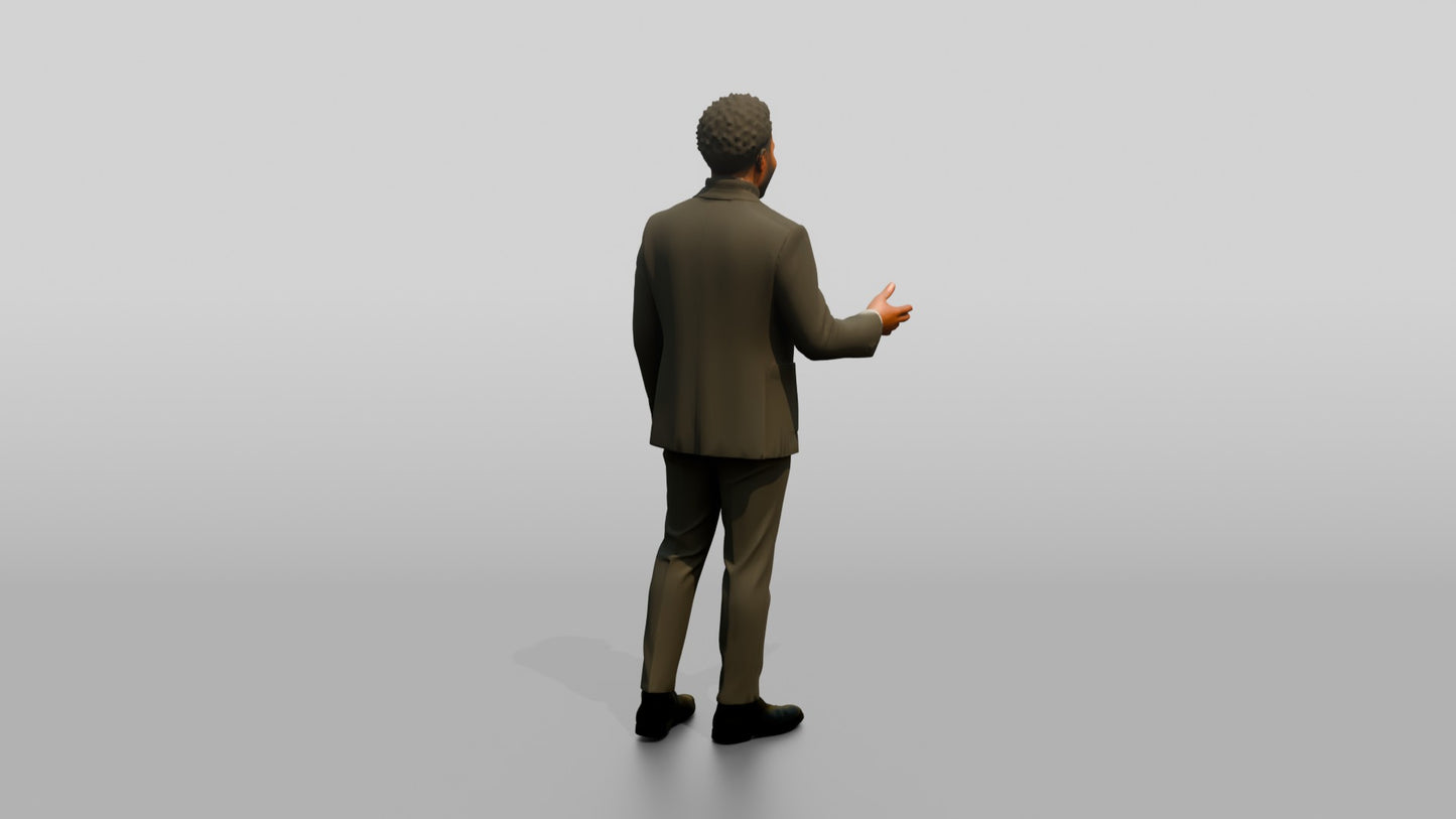 Businessman Gesturing While Explaining