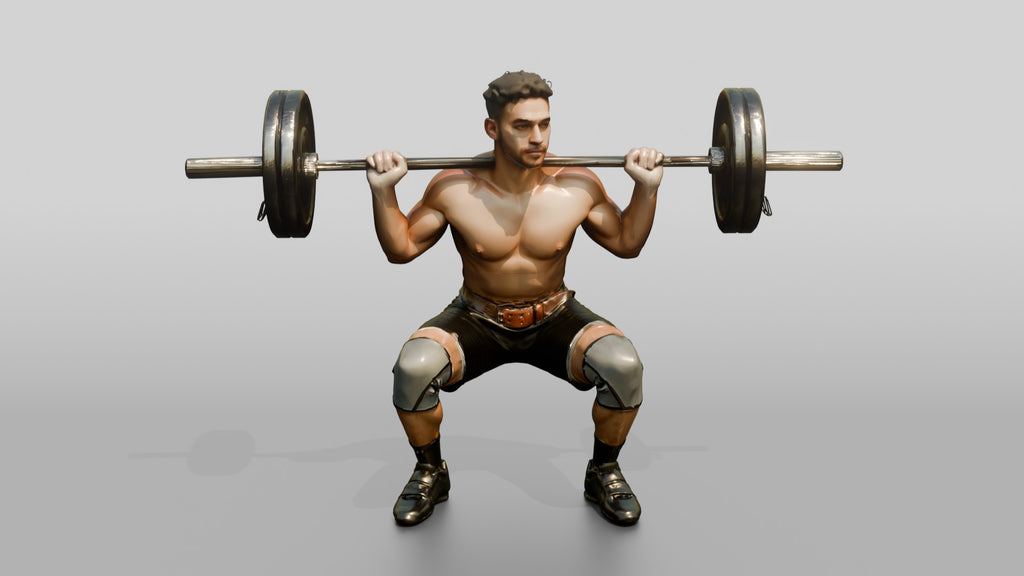 Young Man in Deep Squat
