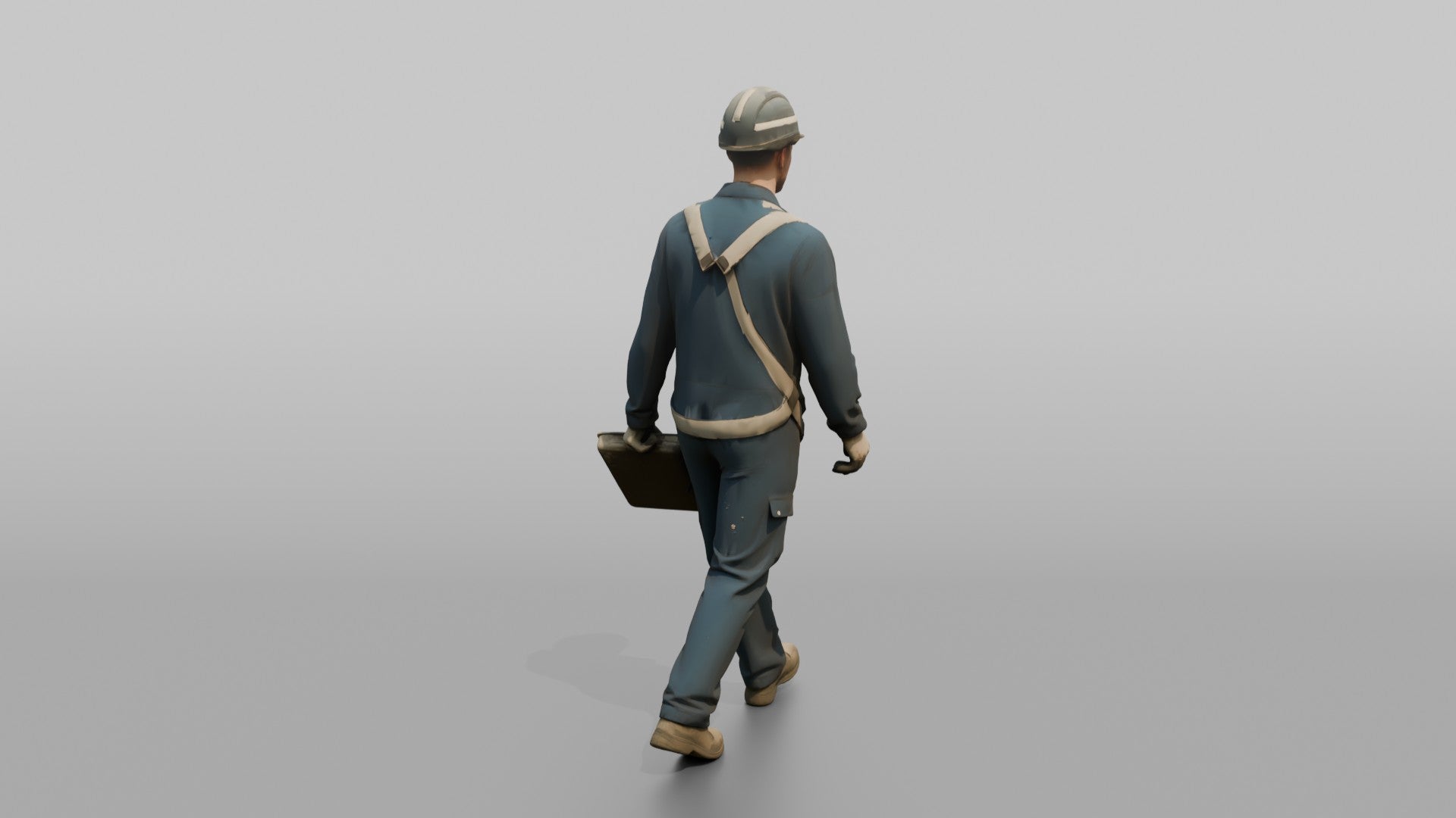 Ordinary Seaman Carrying a Paint Roller on a Scaffold