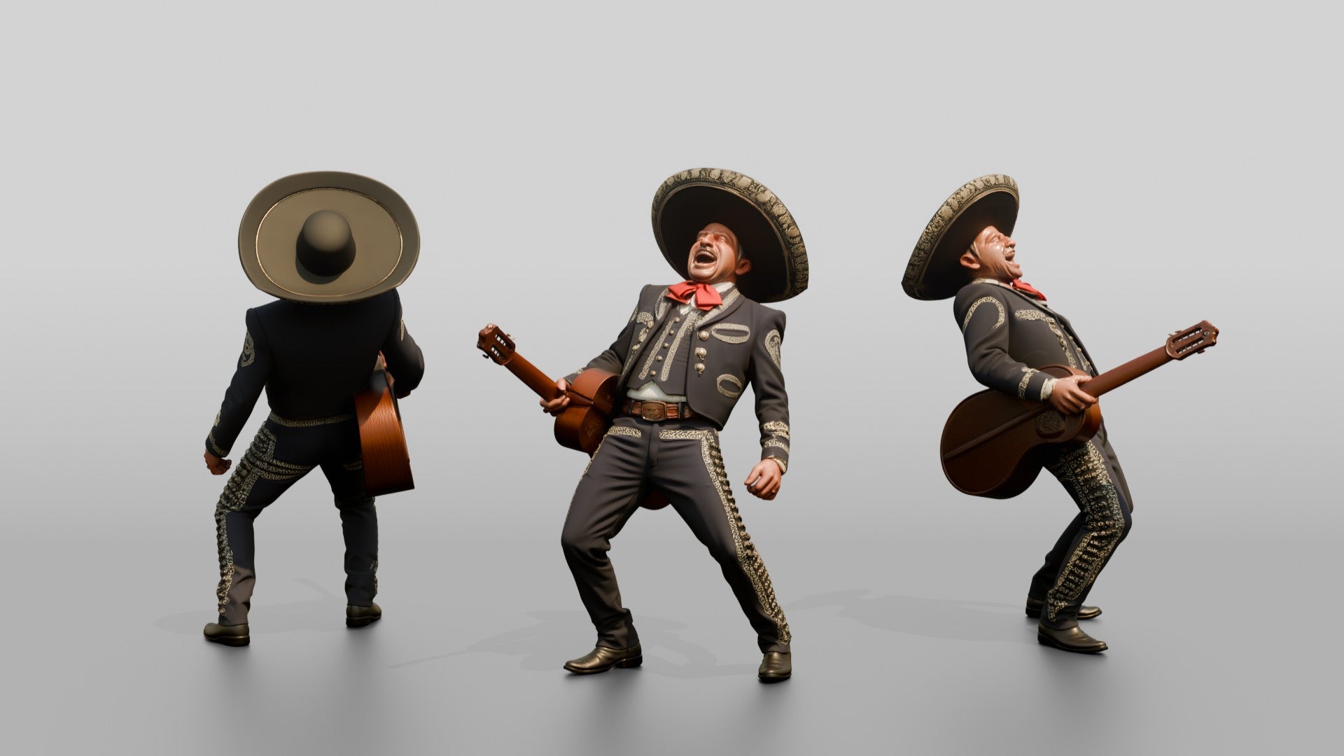 Mariachi Singer in Sombrero