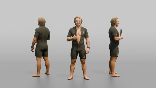 Surfer Giving a Thumbs Up