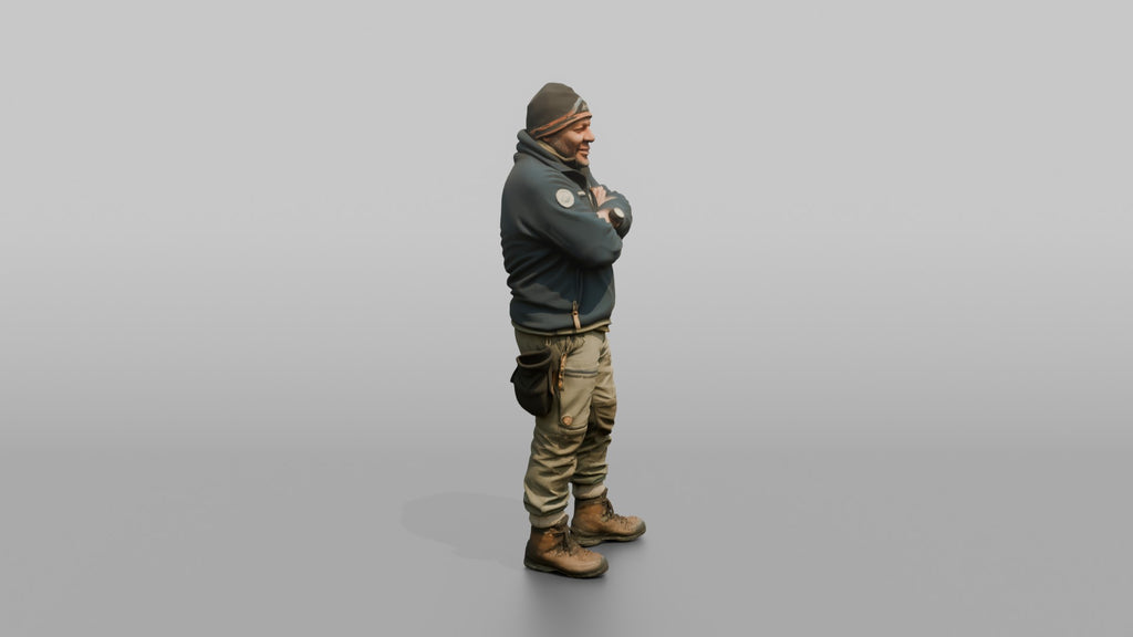 Expeditioner Standing with Arms Crossed