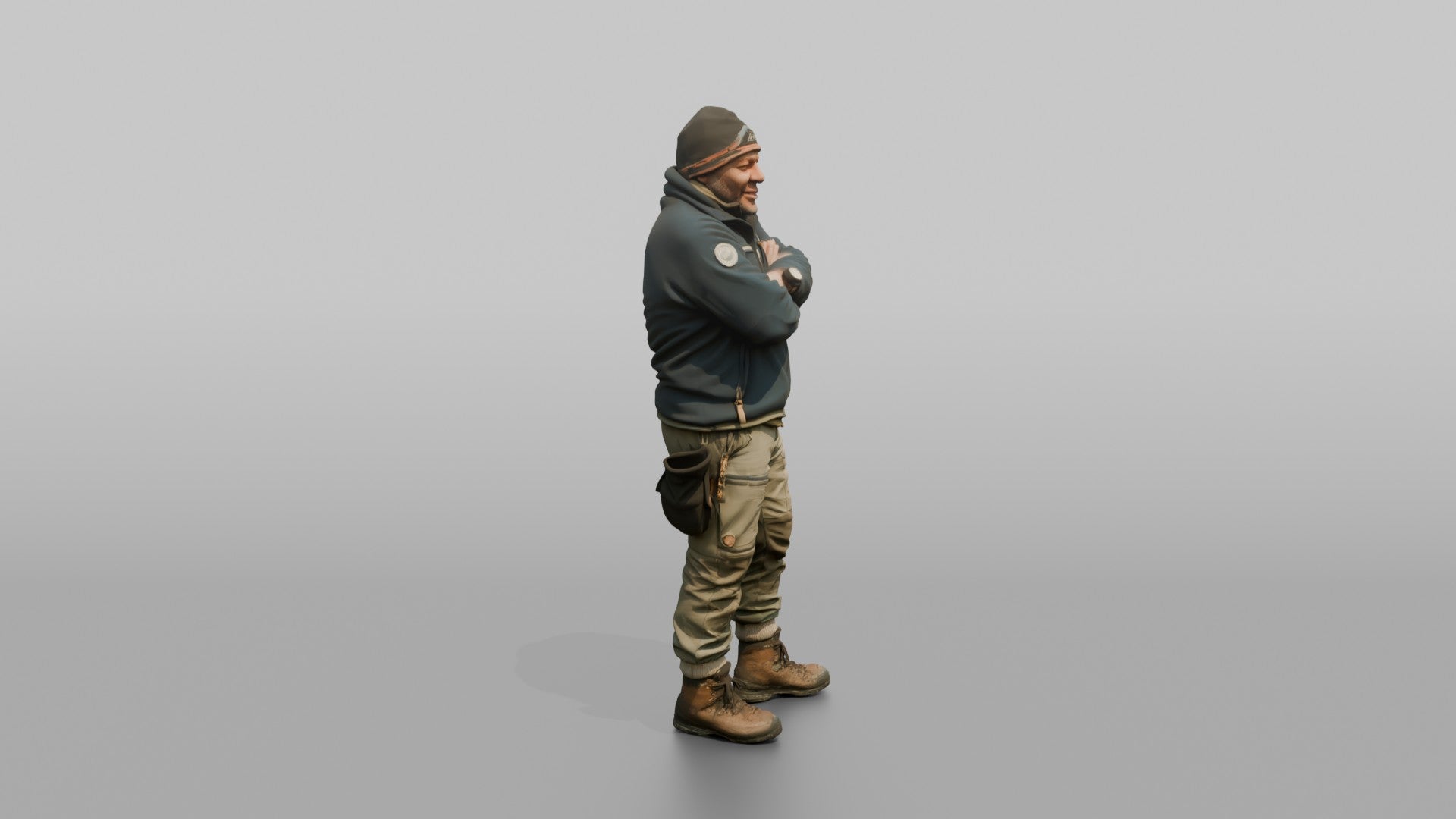 Expeditioner Standing with Arms Crossed