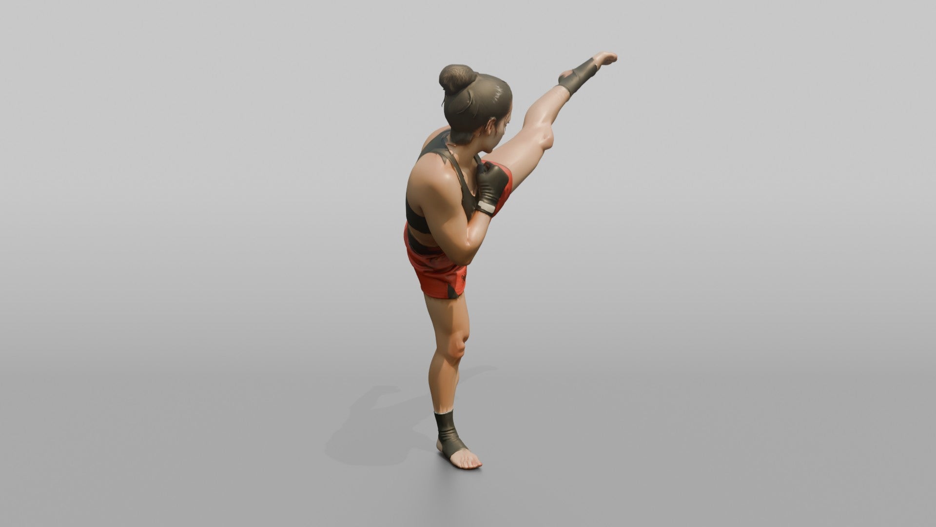 Kickboxer High Spinning Back Kick