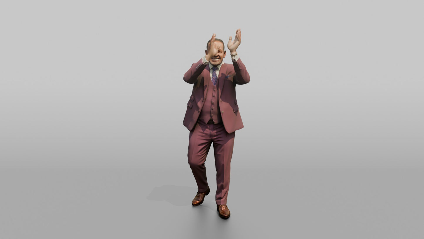 Wedding Guest Clapping with Arms Raised