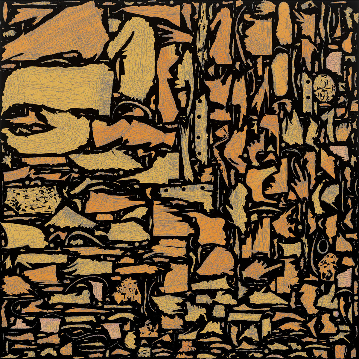 Elderly African Man in a Fula Hat Gesturing While Talking - UV layout, metallic roughness map