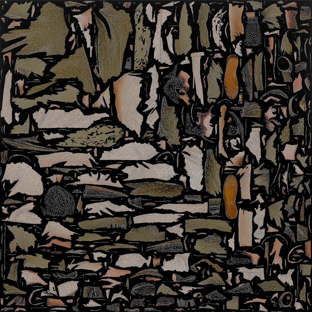 Man Standing in an Olive Shirt - UV layout, base color map