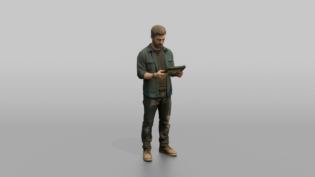 Farmer Holding Digital Tablet To Inspect Crop Health