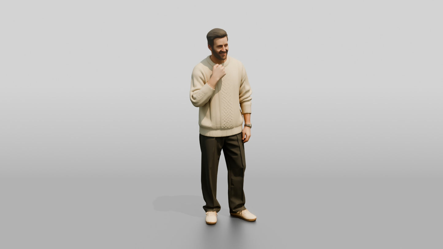 Cozy Oversized Casual Man 05