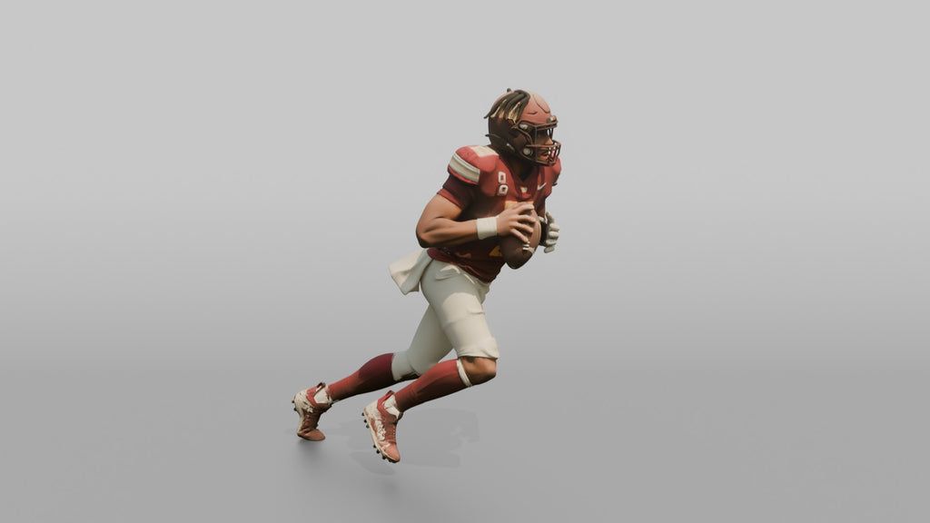 Quarterback Scrambling Out of the Pocket