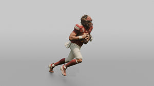 Quarterback Scrambling Out of the Pocket - 3D character model, view 1