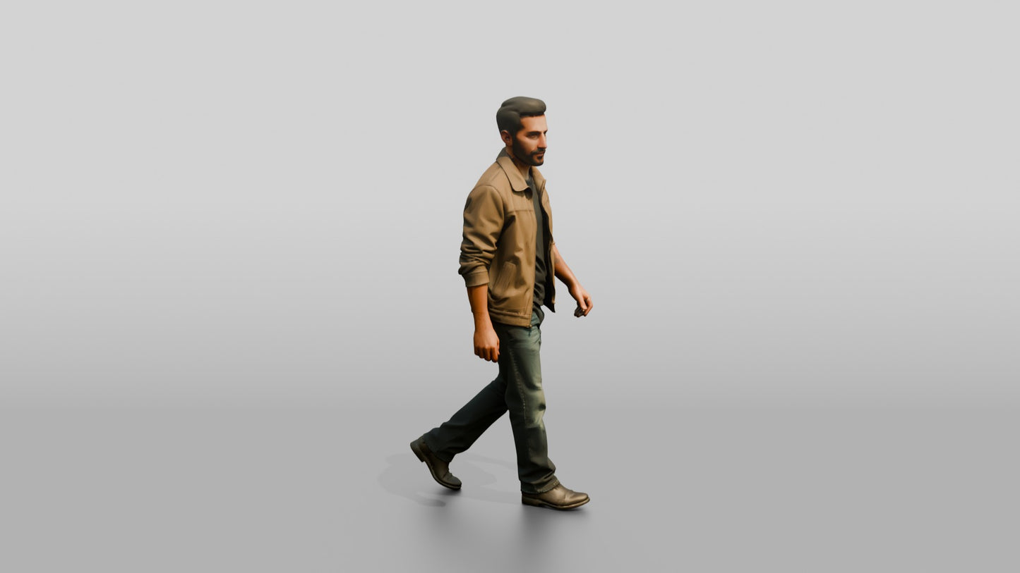 Middle Eastern Male Walking