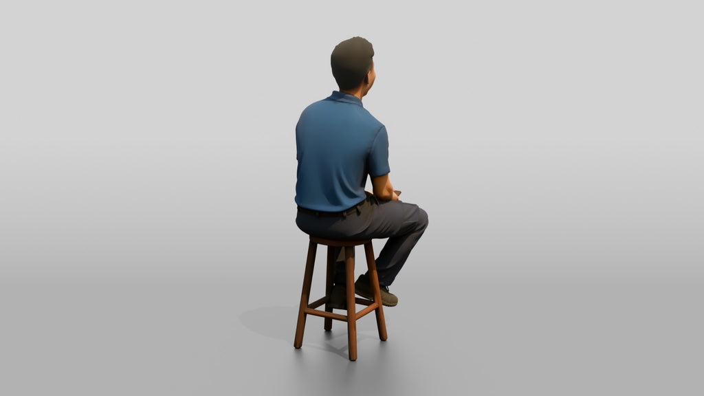 Seated Delivery Worker