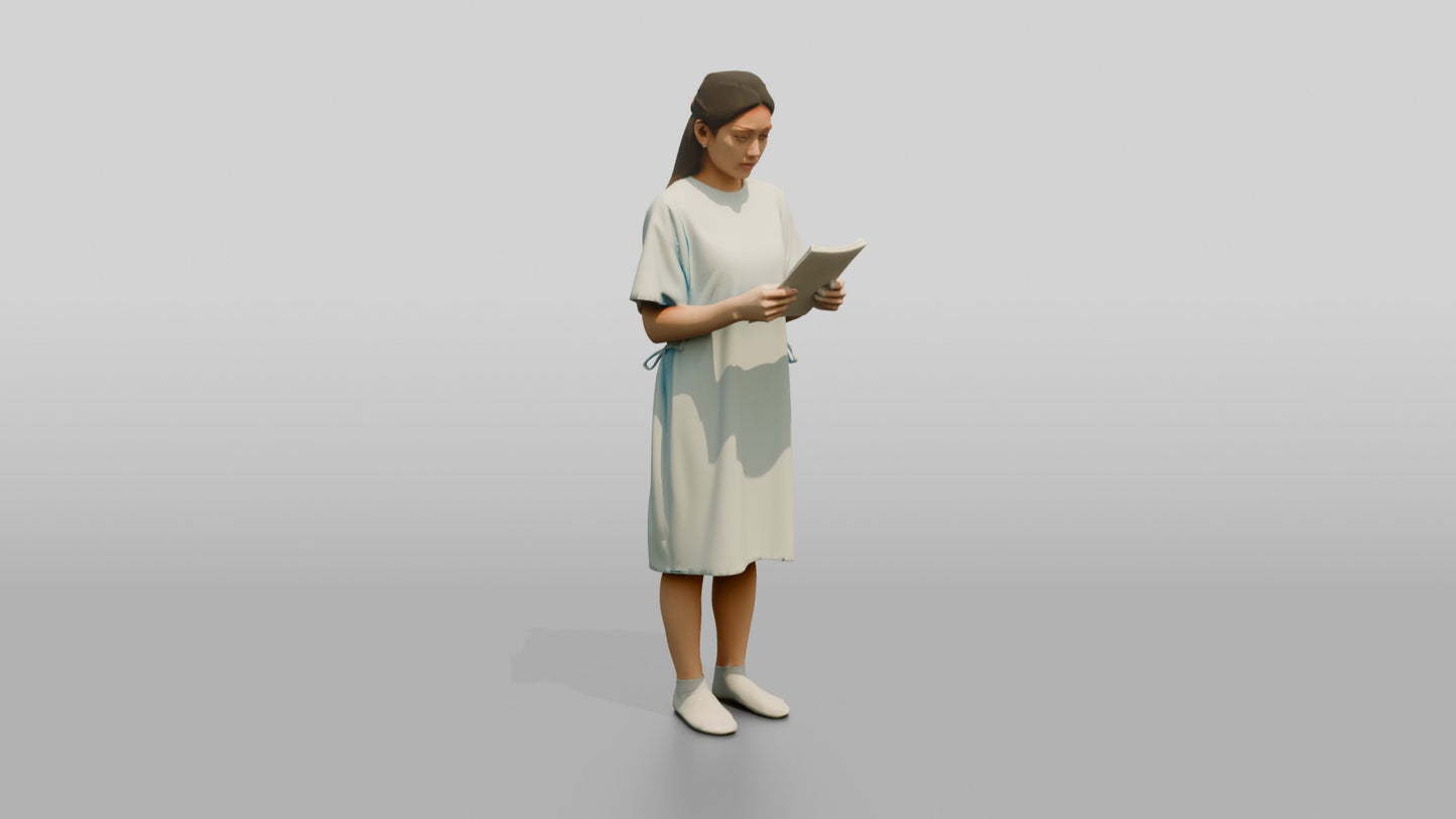 Woman Patient Reading a Letter