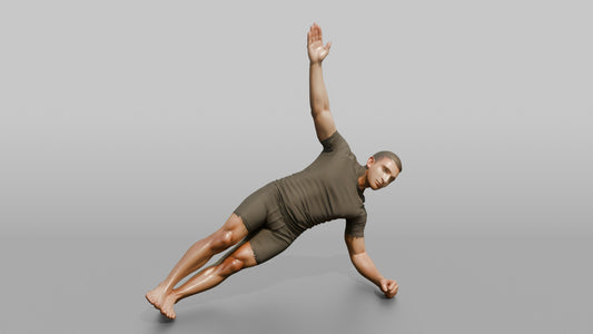 Fitness Influencer Man Holding A Side Plank - 3D character model