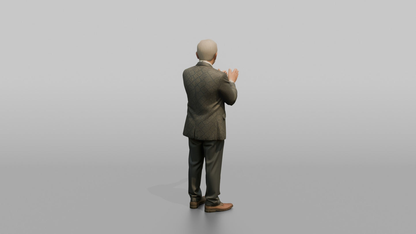 Elderly Middle Eastern Groom Clapping Rhythmically