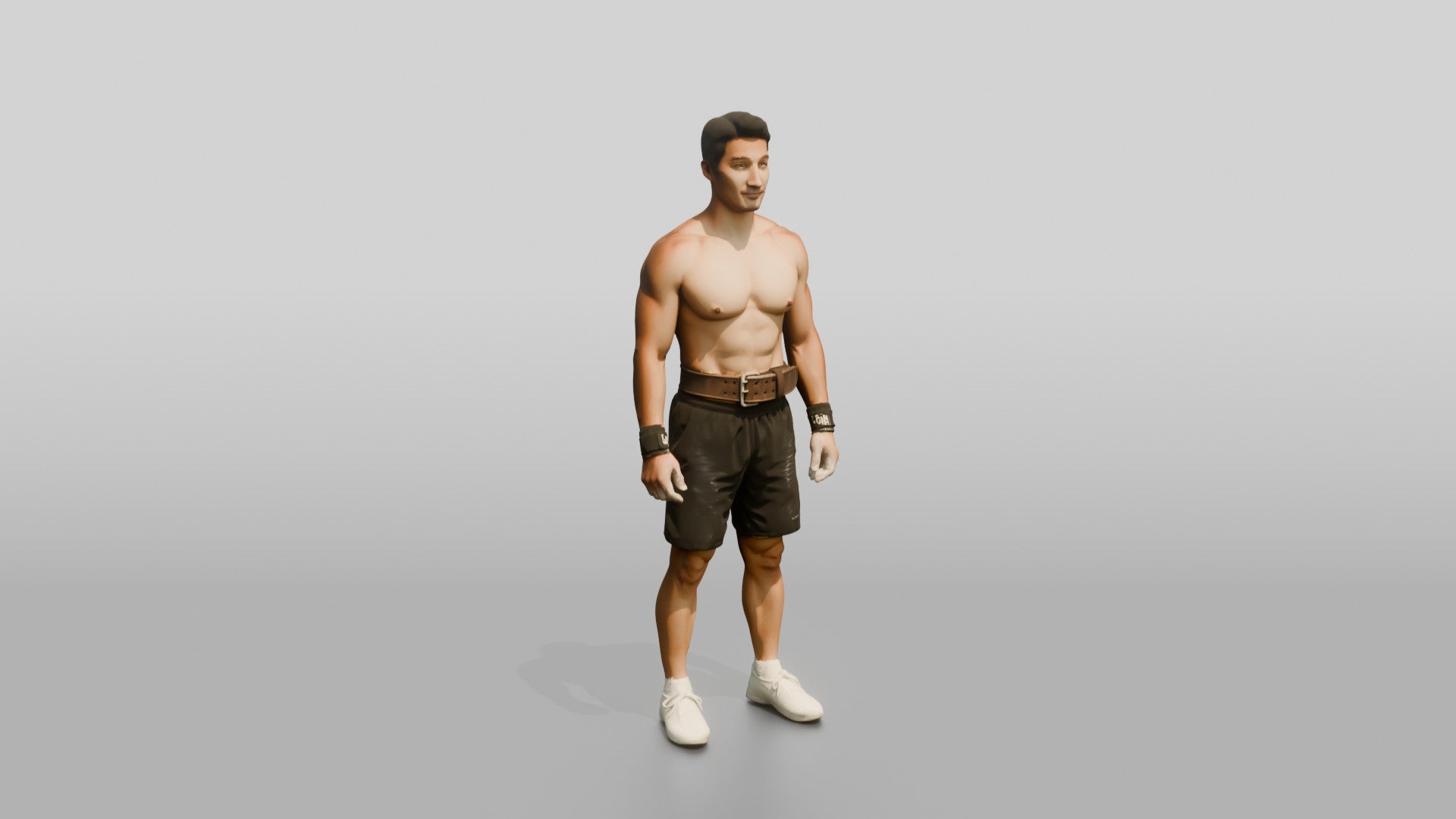 Man with Wrist Wraps and Chalk