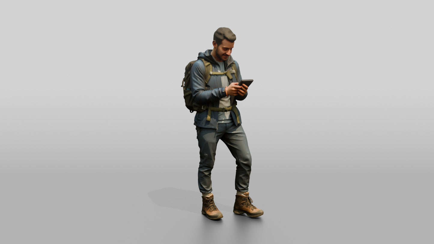 Man Checking Mountain Pass Map