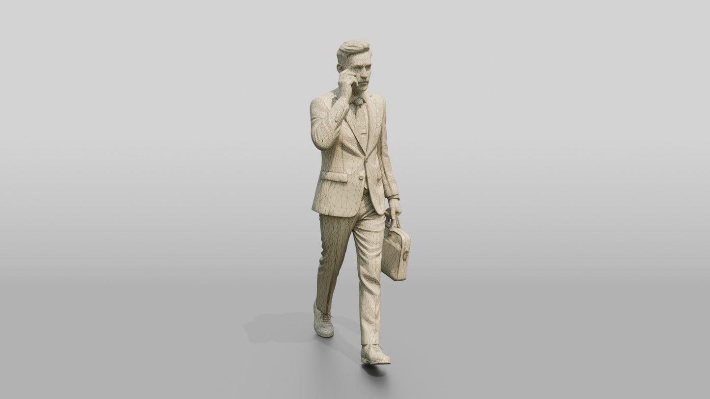 Businessman on the Phone with a Briefcase
