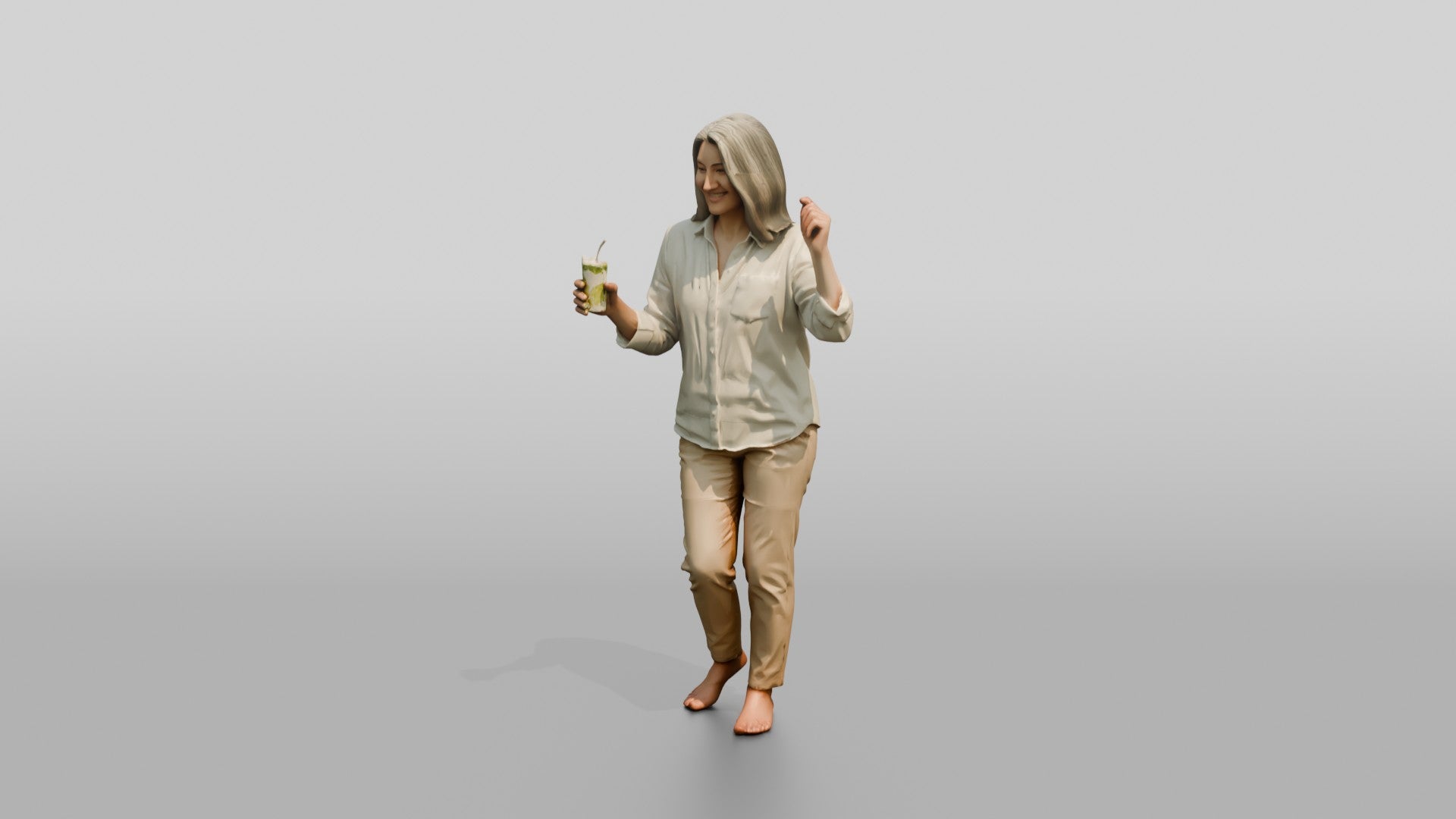 Woman Dancing with Cocktails