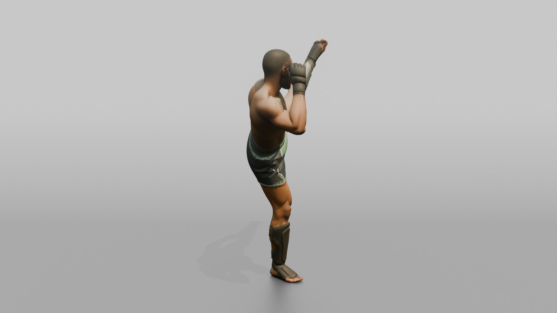 Kickboxer High Roundhouse Head Kick