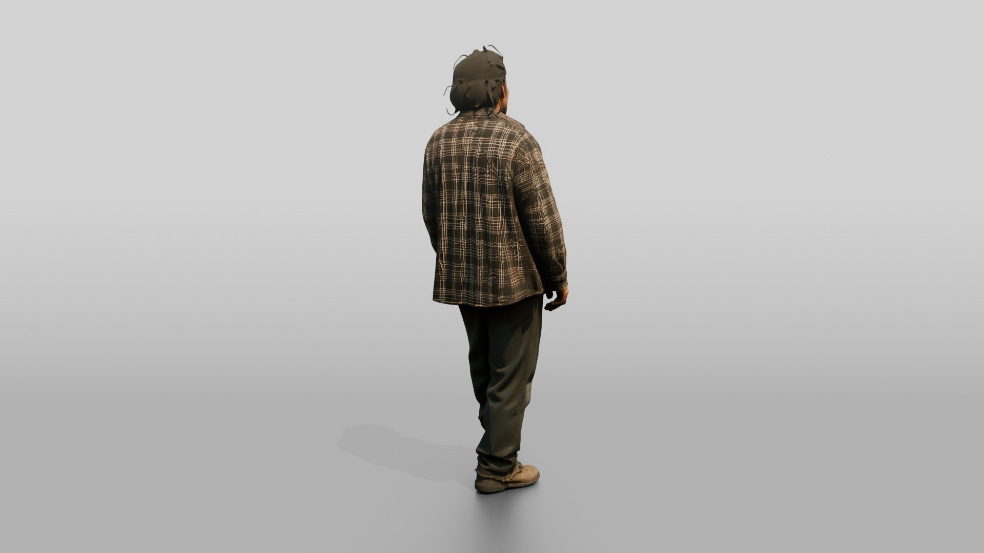 Homeless Man Looking Disheveled and Swaying Slightly