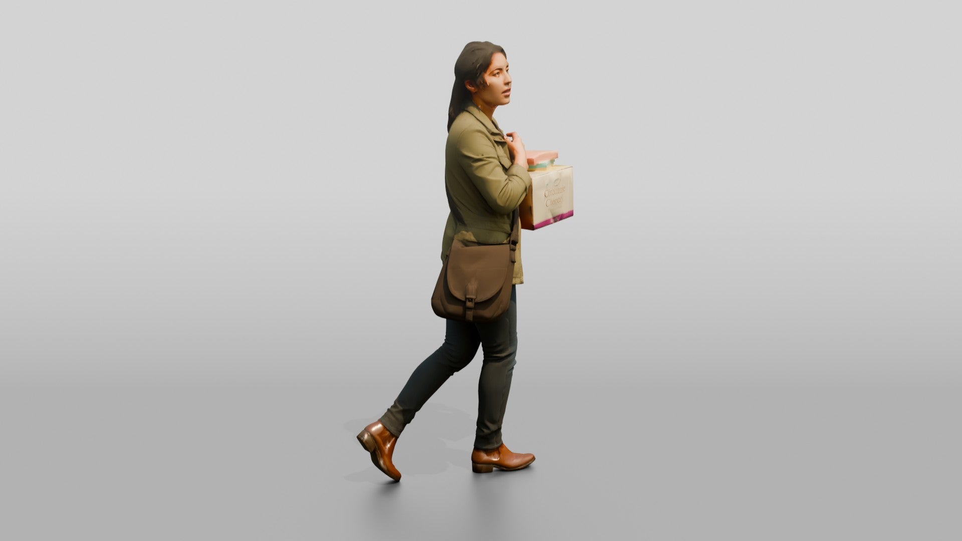Woman Delivering Bakery Box