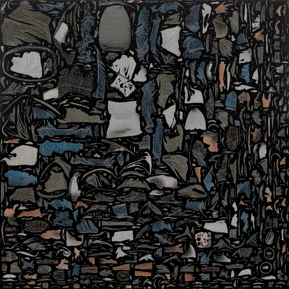 Father Carrying A Car Seat By Its Handle At His Side - UV layout, base color map